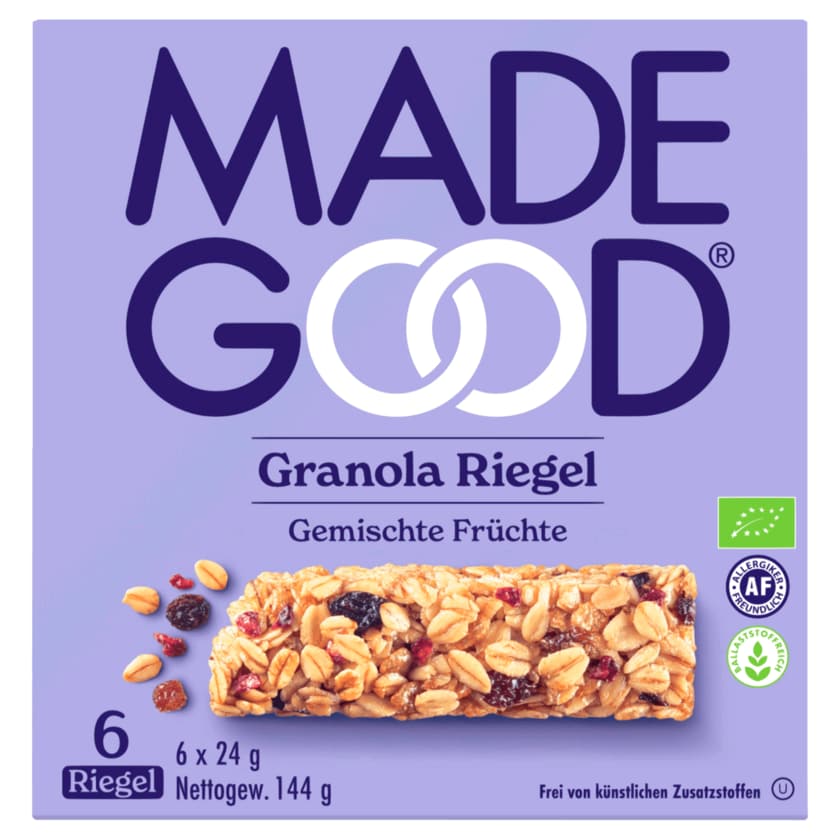 MadeGood Bio Granola Riegel Gemischte Beeren 6x24g